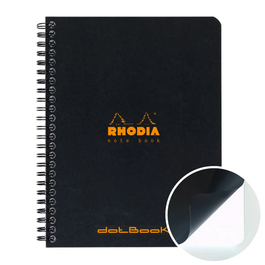 Rhodia Classic Wirebound Dotted Notebook A5 - Black