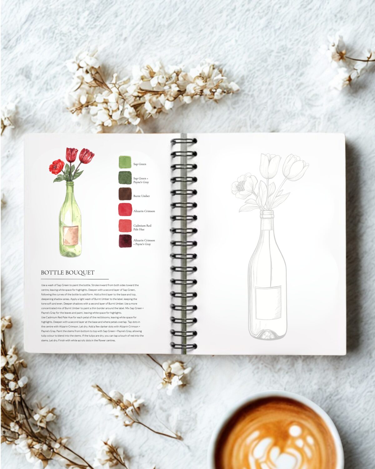 Willow Wolfe Watercolor Workbook - Pretty Pots