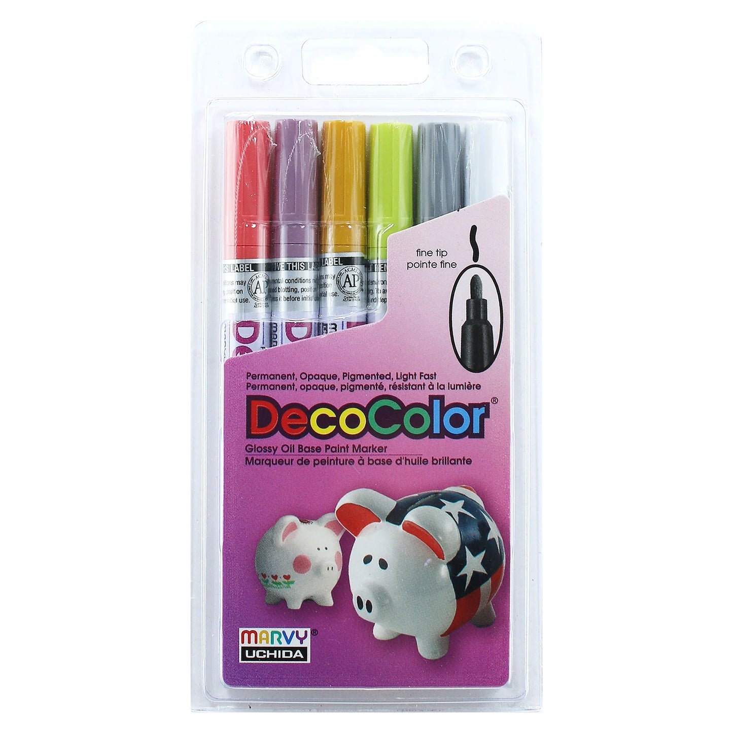 Marvy Uchida DECOCOLOR® Marqueur Fin – Set rétro de 6