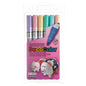 Marqueur DECOCOLOR® Pointe fine Marvy Uchida – Étui de 6 couleurs pastel