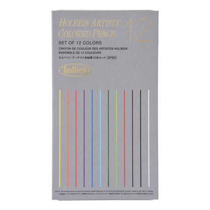 Coffret de 12 crayons de couleur Holbein Artists' - Basique