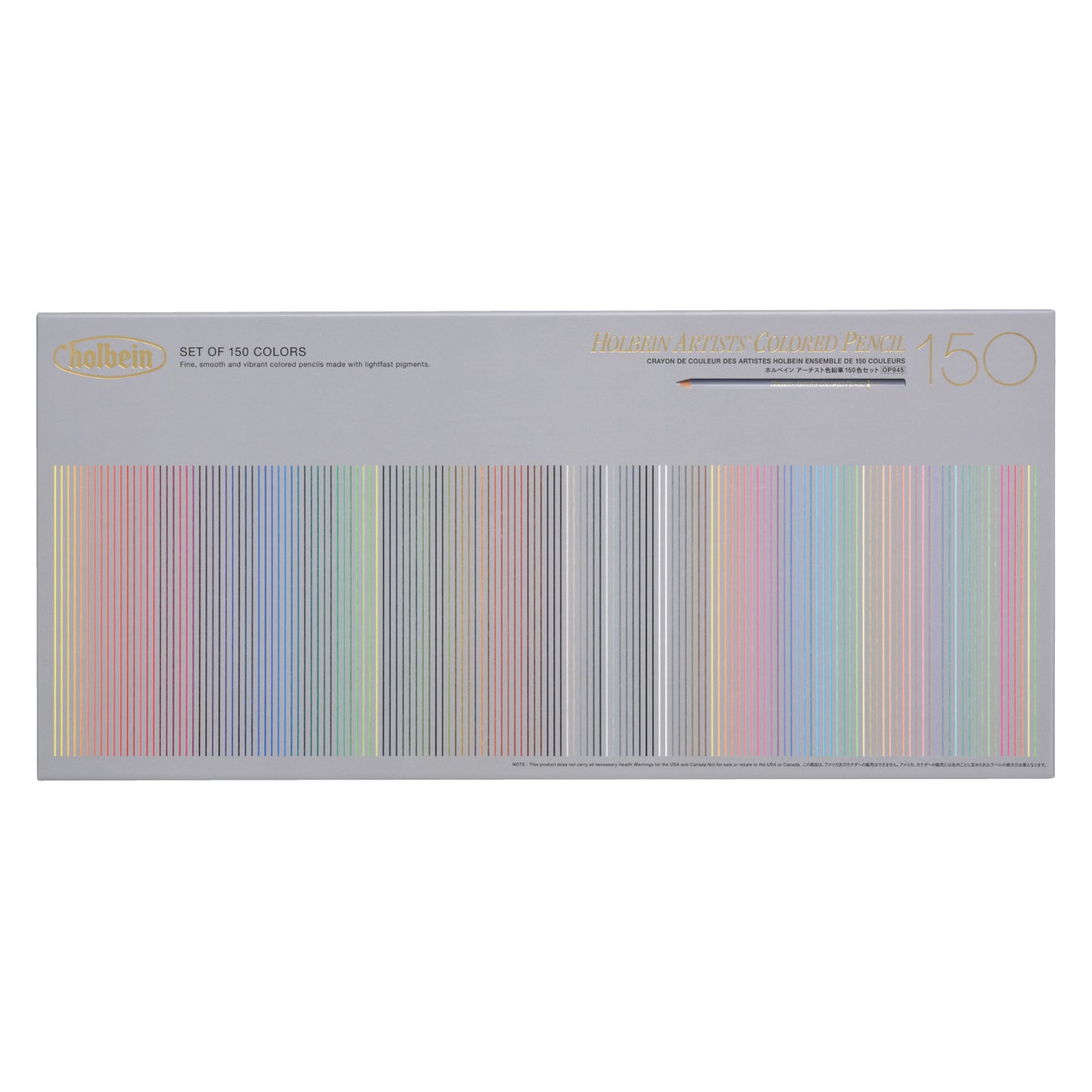 Holbein – Lot de 150 crayons de couleur d'artiste