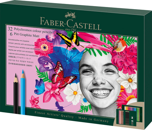 Faber-Castell Polychromos & Pitt Graphite Matt Gift Set of 40