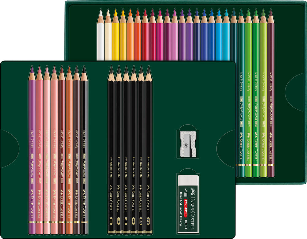 Faber-Castell Polychromos & Pitt Graphite Matt Gift Set of 40