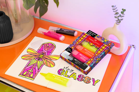 Faber-Castell Textliner Glassy Set of 4 - Superfluorescent