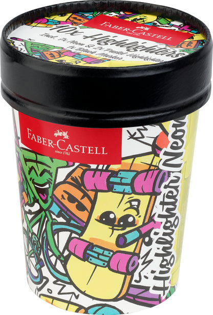 Faber-Castell Textliner Set of 10 Ice Cream Cup - Superfluorescent