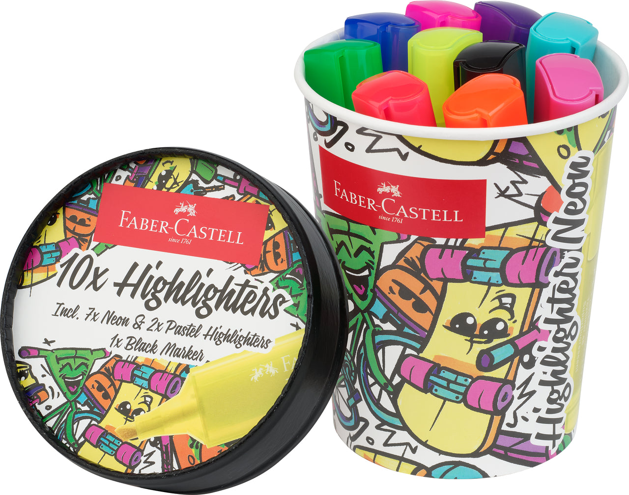 Faber-Castell Textliner Set of 10 Ice Cream Cup - Superfluorescent