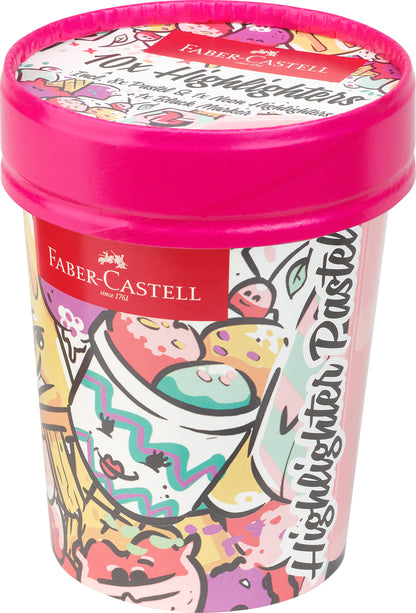 Faber-Castell Textliner Set of 10 Ice Cream Cup - Pastel