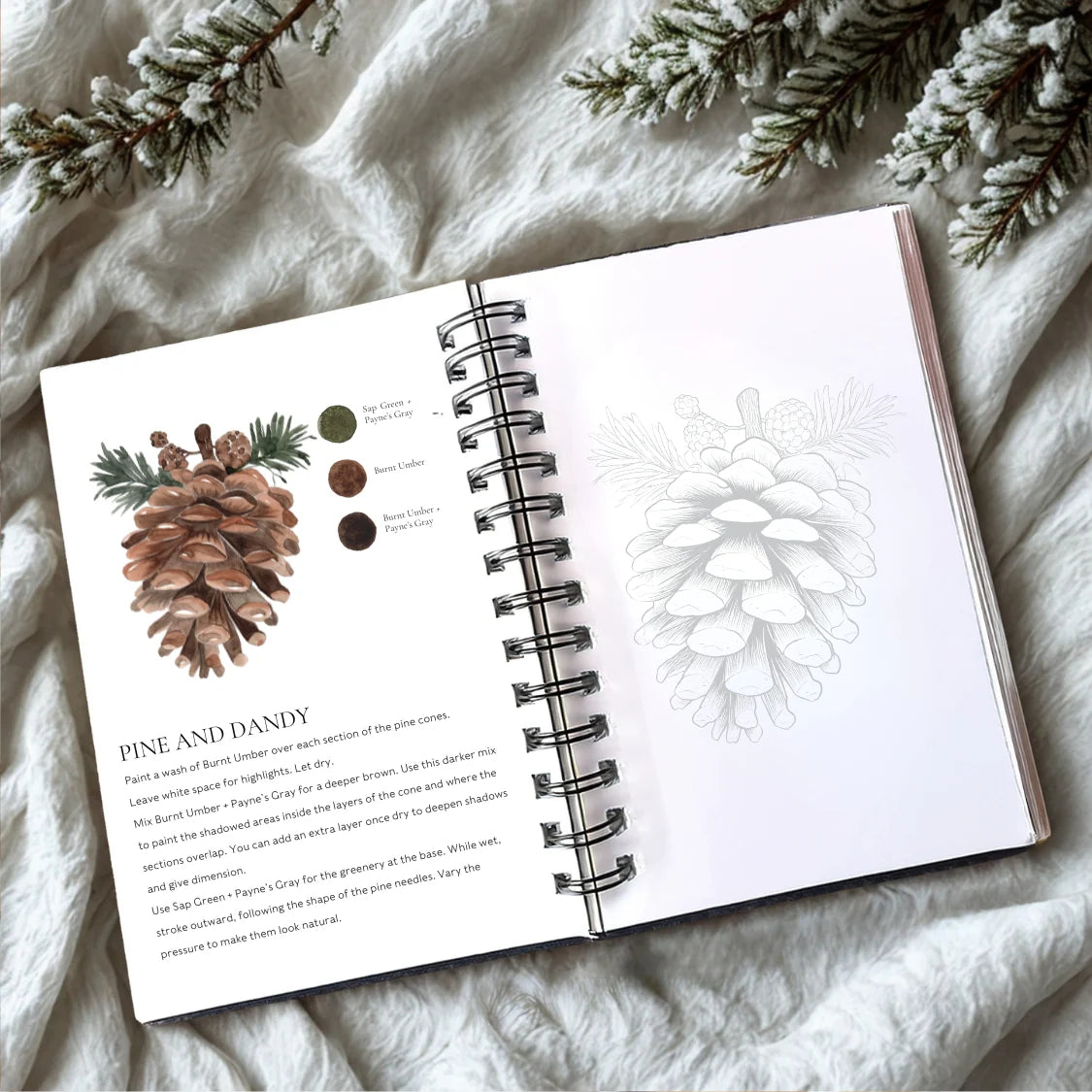 Willow Wolfe Watercolor Workbook - Winter Glow by Nya Wolfe
