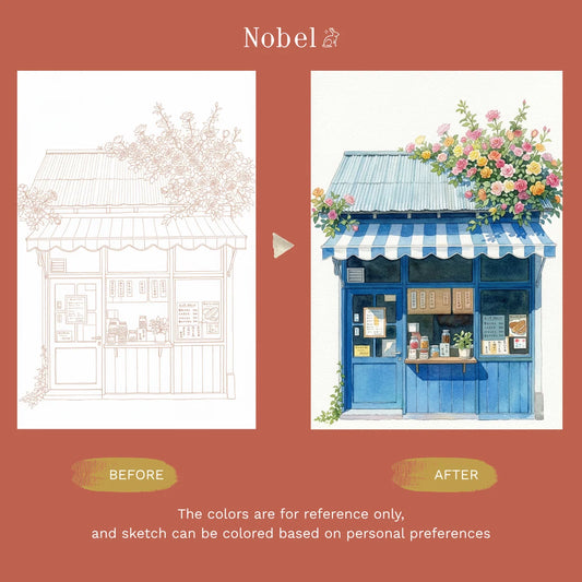 Nobel Watercolor Painting Cards Kit - Cozy Cabin