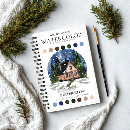 Willow Wolfe Watercolor Workbook - Winter Glow by Nya Wolfe