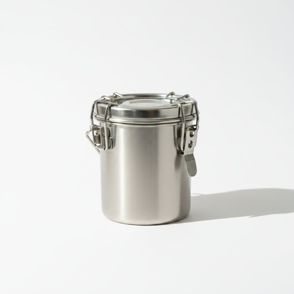 Stainless Brush Washer with Air-Tight Lid & Removable Screen