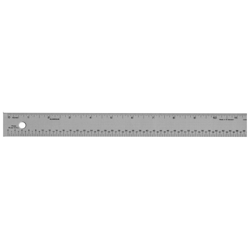 Alumicolor Pica/Point Ruler Silver - 12