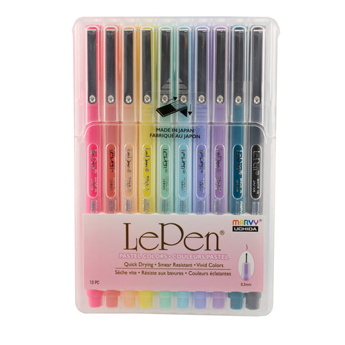 Marvy Uchida Le Pen 0.3mm Pastel Set of 10