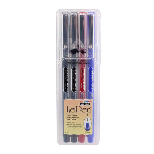 Marvy Uchida Le Pen 0.3mm Basic Set of 4