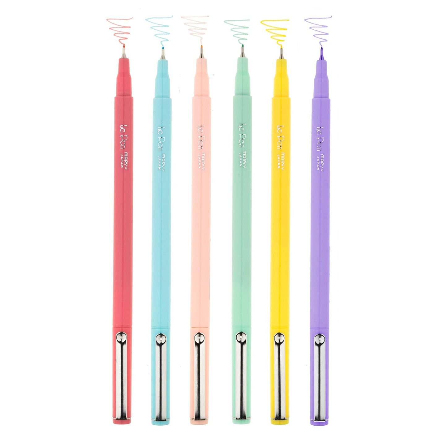 Marvy Uchida Le Pen 0.3mm Pastel Set of 6