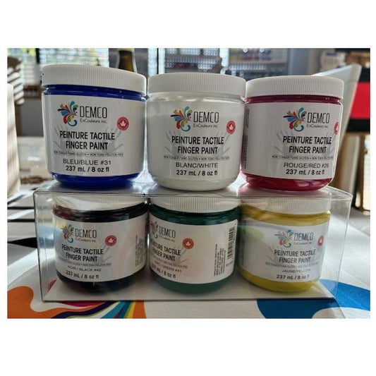 Demco Finger Primary Colours Paint Set Set of 6