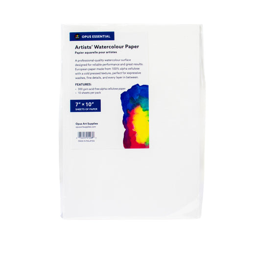 Opus Essential Artists' Watercolour Paper Pack 7"x10" - (10 Sheets)