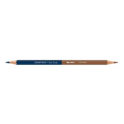 Caran d'Ache Paul Smith Crayon Bicolore Set de 12 (24 Couleurs) avec Pinceau - Édition Limitée
