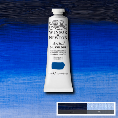Winsor & Newton Artists' Oil Colours - Black or Grey or Blue