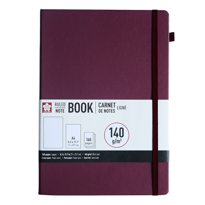 Sakura Notebook A4 Ruled - Mulberry