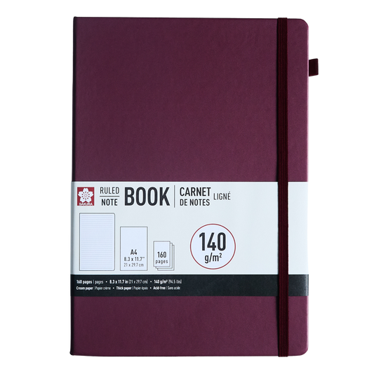 Sakura Notebook A4 Ruled - Mulberry