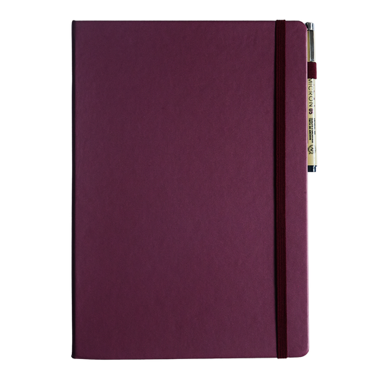 Sakura Notebook A4 Ruled - Mulberry