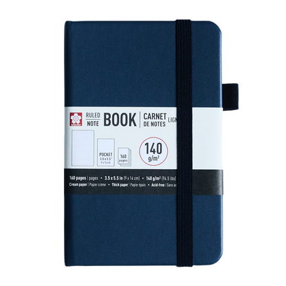 Sakura Notebook Pocket Ruled - Deep Indigo