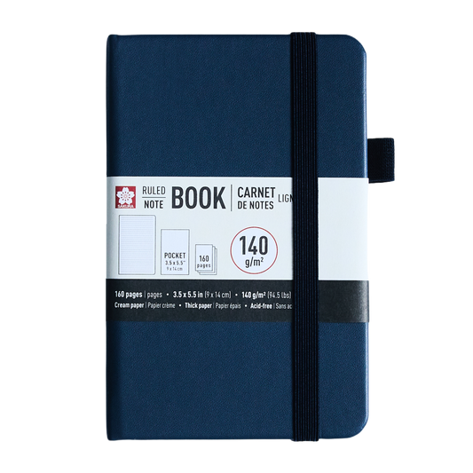 Sakura Notebook Pocket Ruled - Deep Indigo