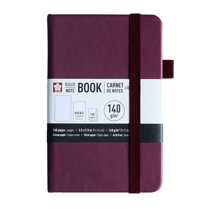 Sakura Notebook Pocket Ruled - Mulberry