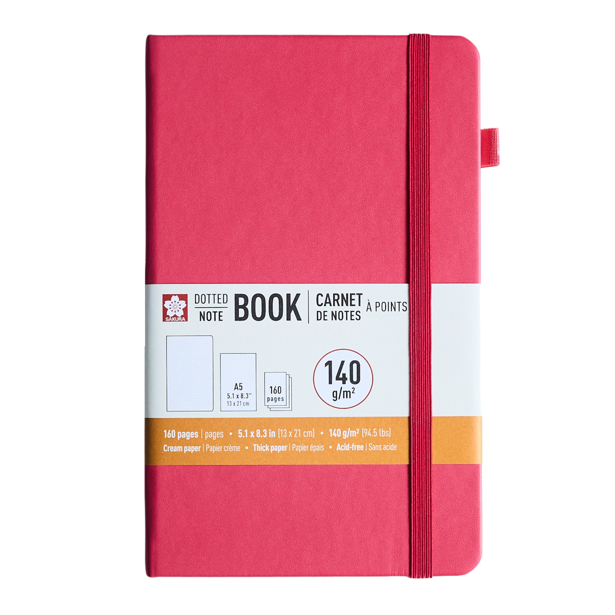 Sakura Notebook A5 Dotted - Red Plum Blossom
