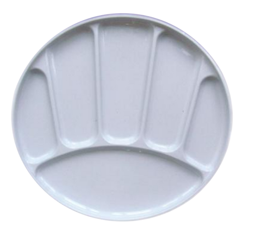 Steel Round Palette with 6 Wells