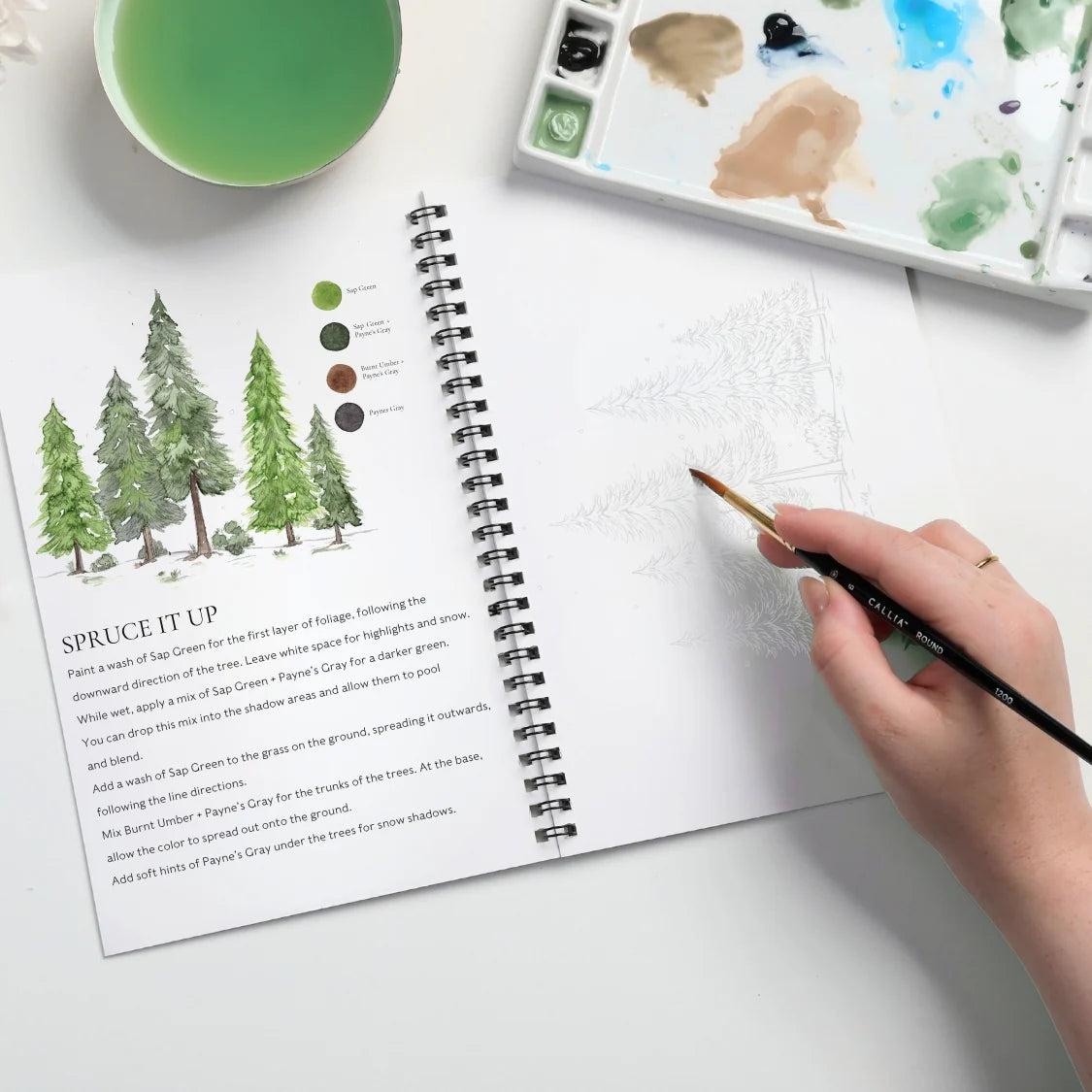 Willow Wolfe Watercolor Workbook - Winter Glow by Nya Wolfe
