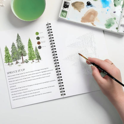 Willow Wolfe Watercolor Workbook - Winter Glow by Nya Wolfe
