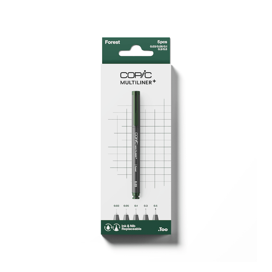 COPIC Multiliner+ Set of 5 Forest