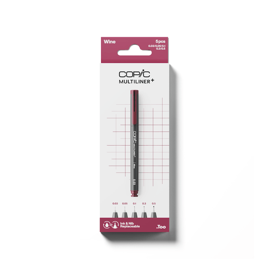 COPIC Multiliner+ Set of 5 Wine