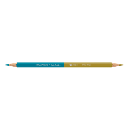 Caran d'Ache Paul Smith Crayon Bicolore Set de 12 (24 Couleurs) avec Pinceau - Édition Limitée