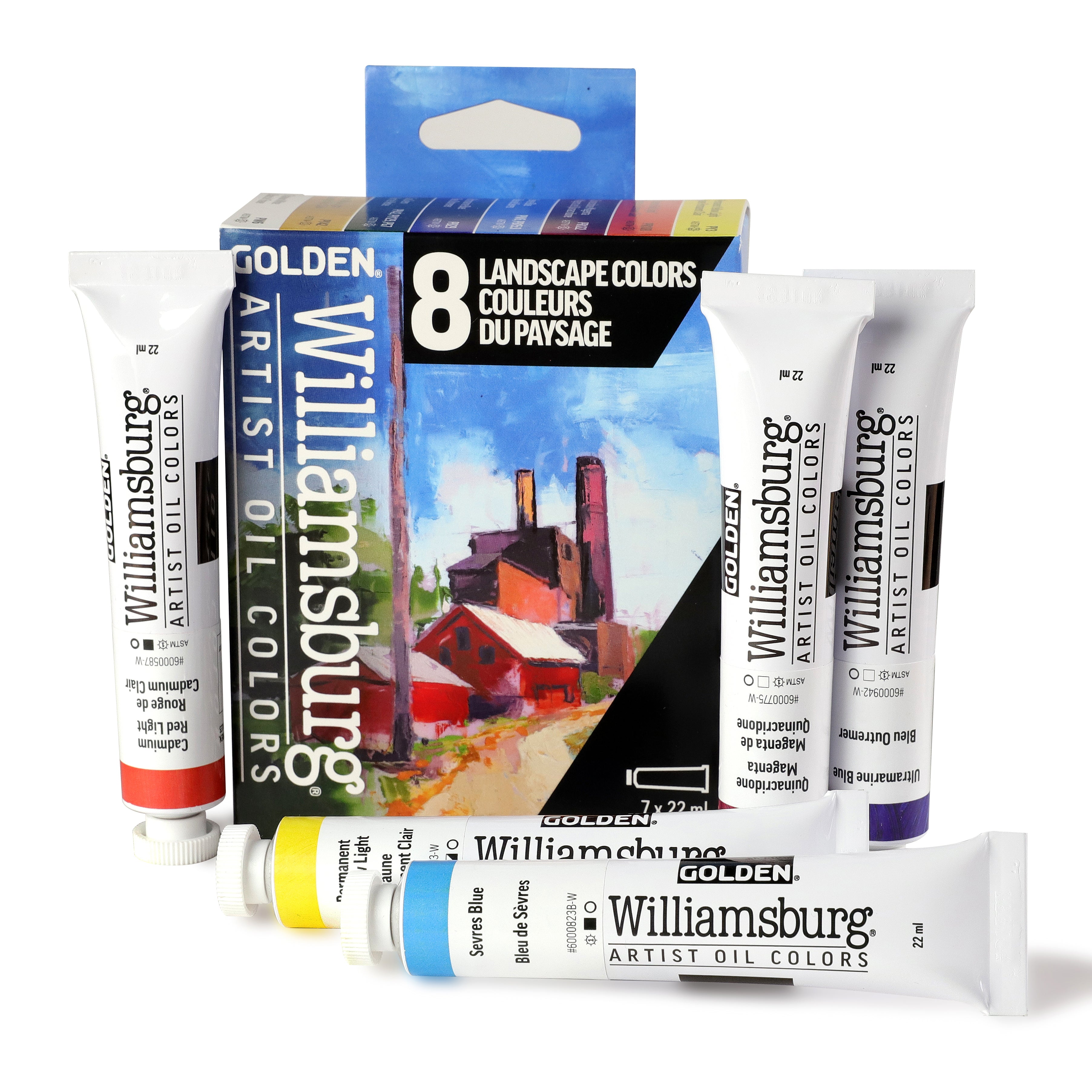 Williamsburg Oils - Landscape Colors Set of 7 x 22ml & 1 x 37ml