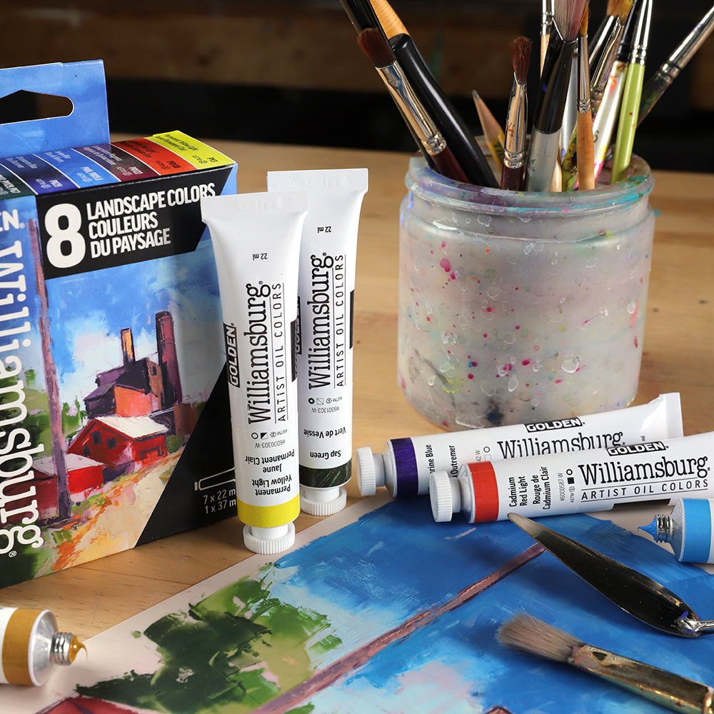 Williamsburg Oils - Landscape Colors Set of 7 x 22ml & 1 x 37ml