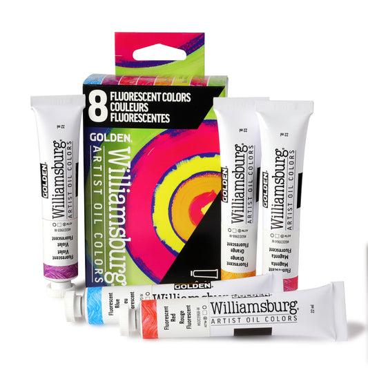 Williamsburg Oils - Fluorescent Colors Set of 8 x 22ml