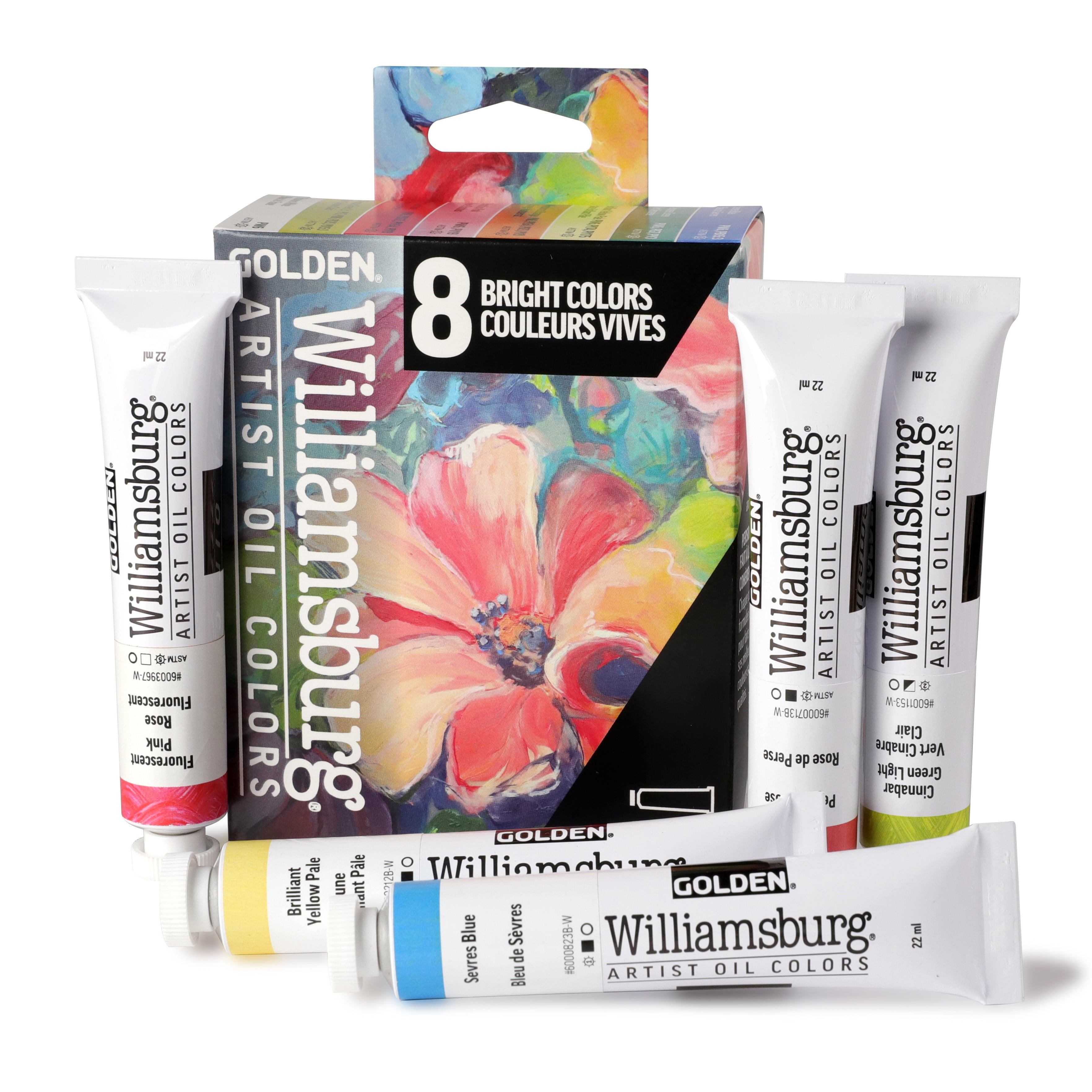Williamsburg Oils - Bright Colors Set of 7 x 22ml & 1 x 37ml