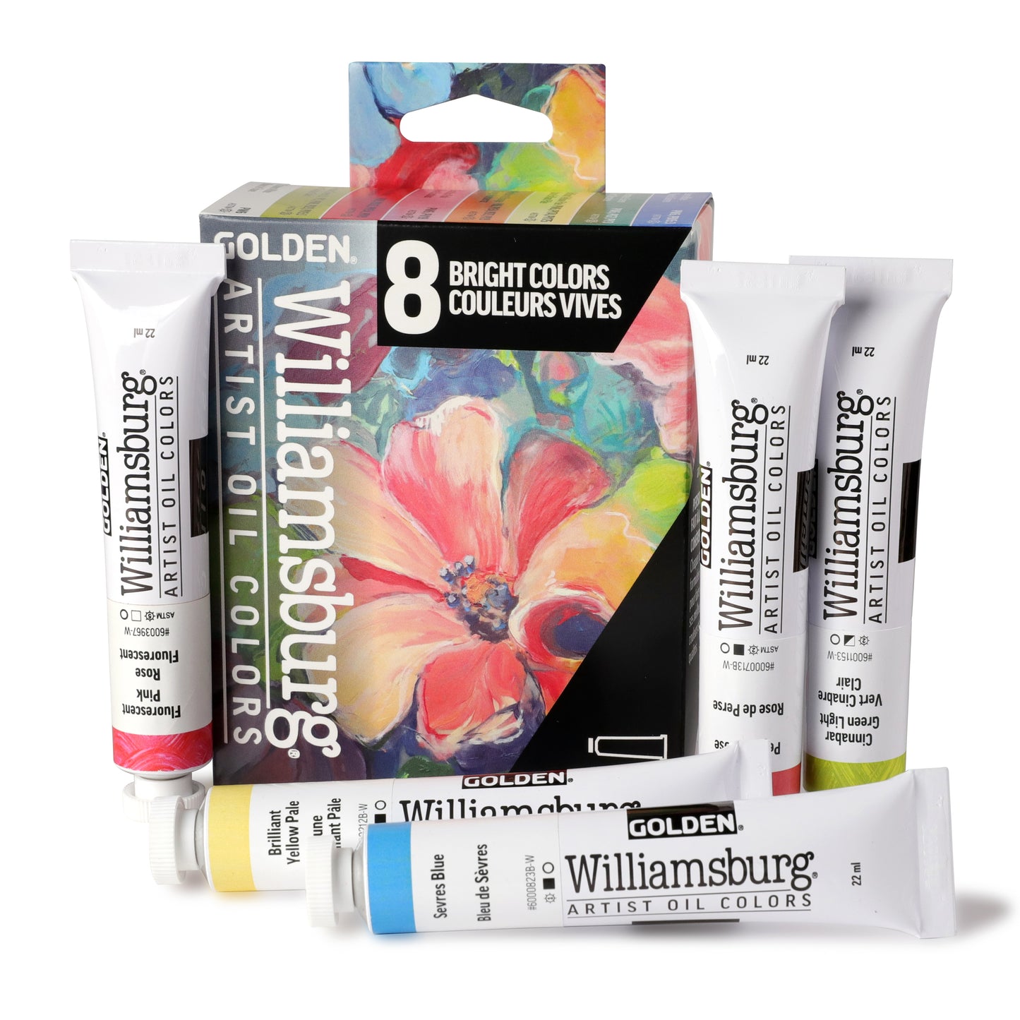 Williamsburg Oils - Bright Colors Set of 7 x 22ml & 1 x 37ml