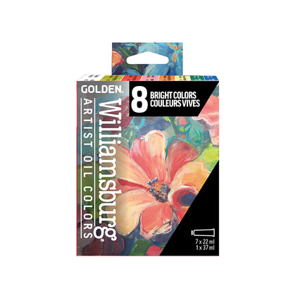 Williamsburg Oils - Bright Colors Set of 7 x 22ml & 1 x 37ml