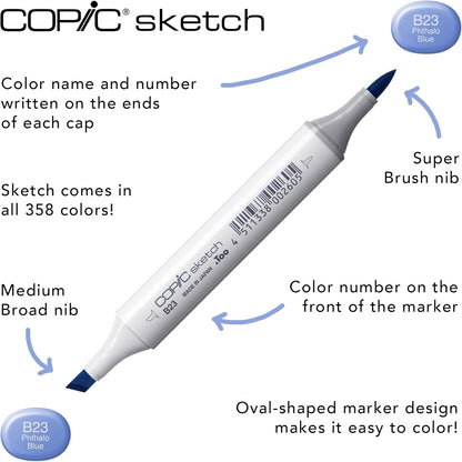 COPIC Sketch Marker Set of 72 Colours - Set A