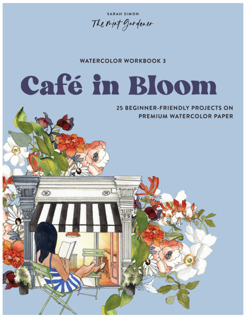 Carnet d'aquarelle 3 : Un café fleuri par Sarah Simon (The Mint Gardener)