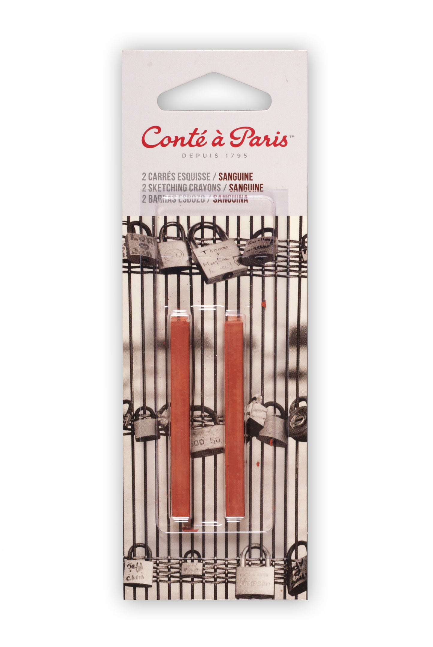 Conté à Paris Sketching Pastel Carré Set of 2 - Sanguine