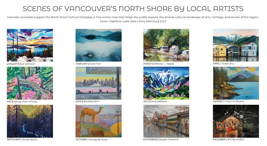 2027 You Are Here Calendar - supporting North Van Arts