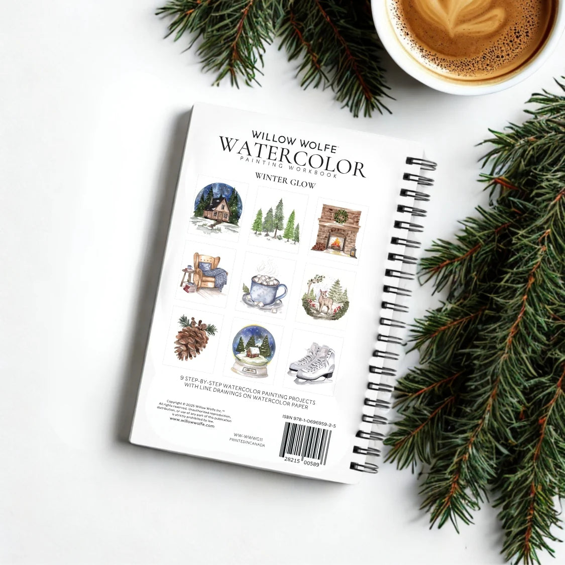 Willow Wolfe Watercolor Workbook - Winter Glow by Nya Wolfe
