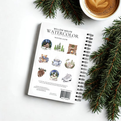 Willow Wolfe Watercolor Workbook - Winter Glow by Nya Wolfe