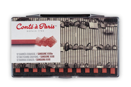 Conté à Paris - Sketching Pastel Carré Set of 12 - Sanguine XVIII